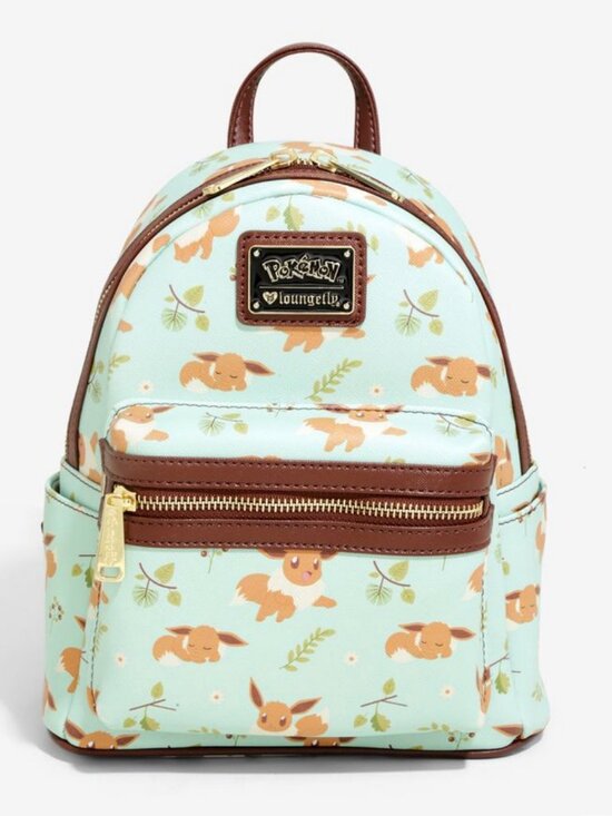 Heart Logo Loungefly Pokemon Mint Eevee Sleeping Eevee Mini Backpack